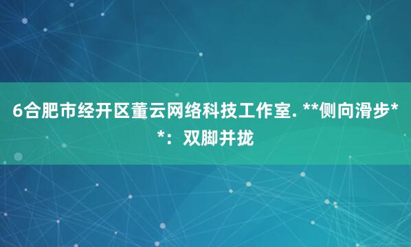 6合肥市经开区董云网络科技工作室. **侧向滑步**：双脚并拢